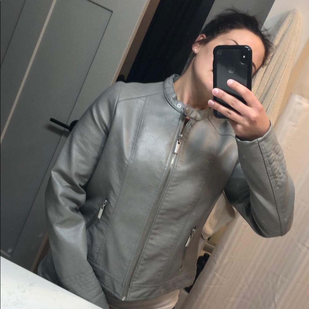 Gray moto jacket - Picture 6 of 8